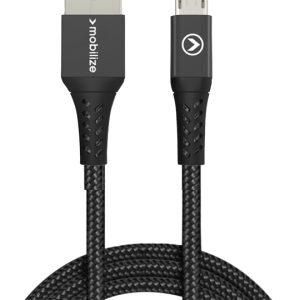 Mobilize Strong Nylon Cable Usb To Micro Usb 2M. 12W Black