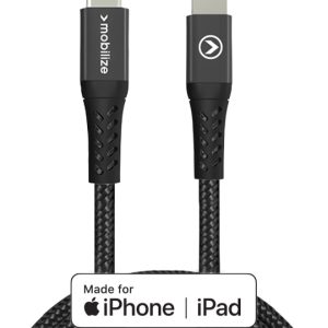 Mobilize Strong Nylon Cable Usb-C To Mfi Lightning 1M. 60W Black