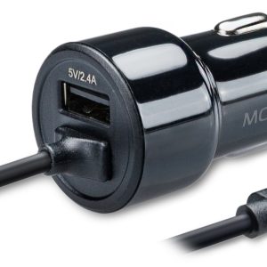 Mobilize Car Charger Usb + Micro Usb 24W 1M. Black