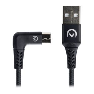 Mobilize Strong Nylon 90° Cable Micro Usb 1.5M. 12W Black