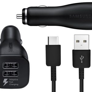 Samsung Ep-Ln920Cbegww Samsung Adaptive Fast Charging Dual Usb Car Charger Usb-C Black Bulk