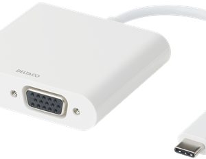 Deltaco Usbc-Hdmi16 Deltaco Usb-C Hdmi/Vga Av Adapter White