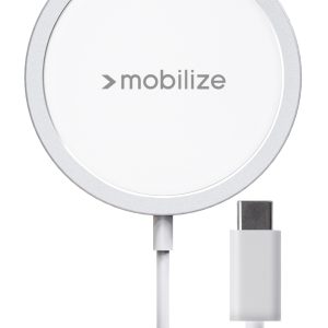 Mobilize Magnetic Wireless Charger Magsafe Compatible 15W White Aluminium