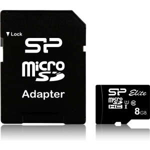 Silicon Power Micro Sdhc Incl. Sd Adapter 8Gb Uhs-1 Class 10