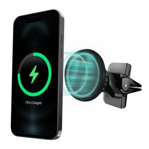 Mobilize Wireless Magsafe Compatible Car Holder/Charger 5W/7.5W/10W/15W Black