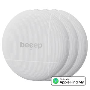 Beeep Betag Find My Tracker White & Keychain White - 3 Pack