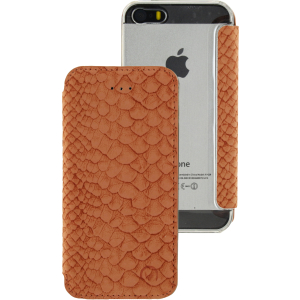 Mobilize Slim Gelly Booklet Apple Iphone 5/5S/Se Soft Snake Apricot