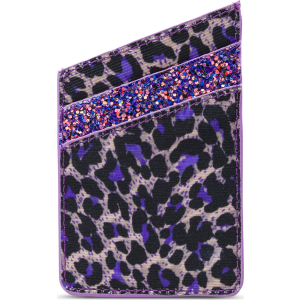 My Style Universal Sticky Card Pocket Purple Leopard