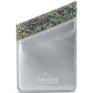 My Style Universal Sticky Card Pocket Silver Glam