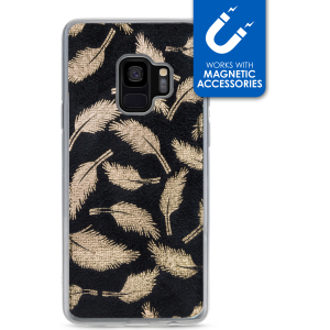 My Style Magneta Case For Samsung Galaxy S9 Golden Feathers