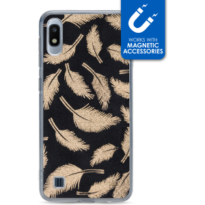 My Style Magneta Case For Samsung Galaxy A10 Golden Feathers
