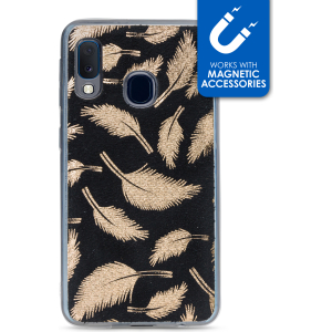 My Style Magneta Case For Samsung Galaxy A20E Golden Feathers