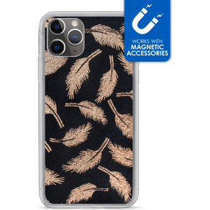 My Style Magneta Case For Apple Iphone 11 Pro Max Golden Feathers