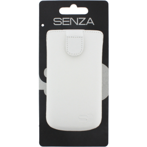 Senza Leather Slide Case White Size L