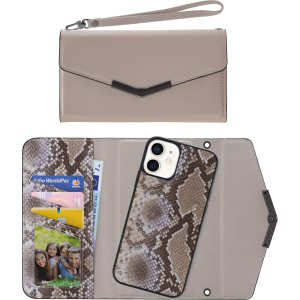 Mobilize 2In1 Elegant Magnet Clutch Apple Iphone 12 Mini Beige Snake