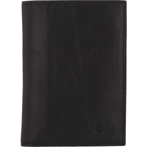 Senza Pure Leather Card Holder Deep Black