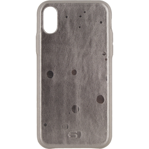Senza Glam Leather Cover Apple Iphone X/Xs Metallic Grey