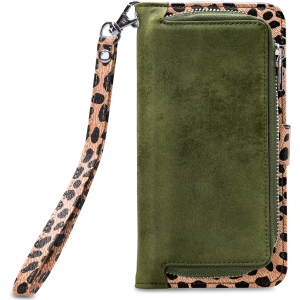 Mobilize 2In1 Magnet Zipper Case Samsung Galaxy A22 5G Olive/Leopard