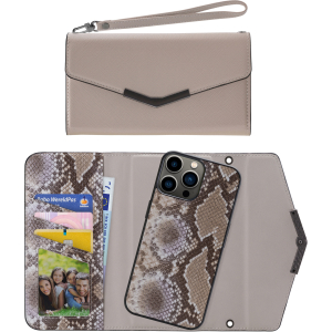 Mobilize 2In1 Elegant Magnet Clutch Apple Iphone 13 Pro Beige Snake