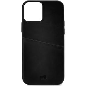 Senza Pure Leather Cover With Card Slot Apple Iphone 13 Pro Max Deep Black