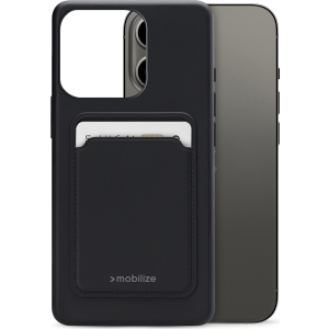 Mobilize Rubber Gelly Card Case Apple Iphone 13 Pro Matt Black