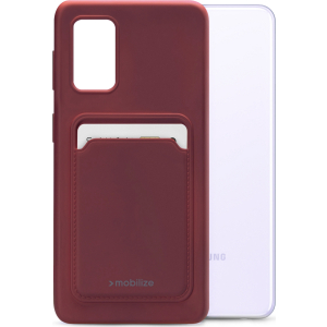Mobilize Rubber Gelly Card Case Samsung Galaxy A32 5G Matt Bordeaux