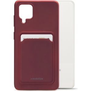 Mobilize Rubber Gelly Card Case Samsung Galaxy A12/M12 Matt Bordeaux
