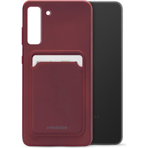 Mobilize Rubber Gelly Card Case Samsung Galaxy S21 Fe 5G Matt Bordeaux