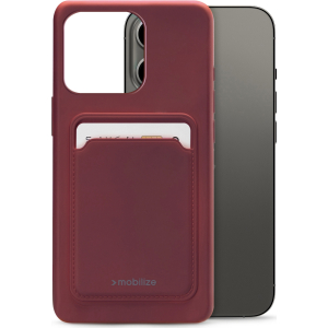 Mobilize Rubber Gelly Card Case Apple Iphone 13 Pro Matt Bordeaux