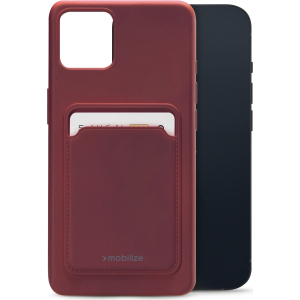 Mobilize Rubber Gelly Card Case Apple Iphone 13 Matt Bordeaux