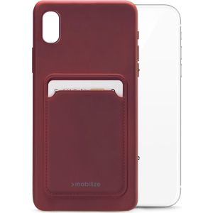 Mobilize Rubber Gelly Card Case Apple Iphone Xr Matt Bordeaux