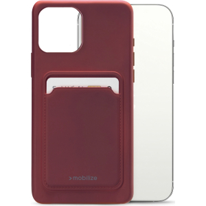 Mobilize Rubber Gelly Card Case Apple Iphone 13 Pro Max Matt Bordeaux