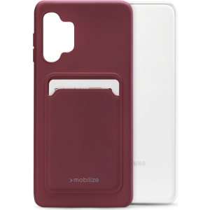 Mobilize Rubber Gelly Card Case Samsung Galaxy A13 4G Matt Bordeaux