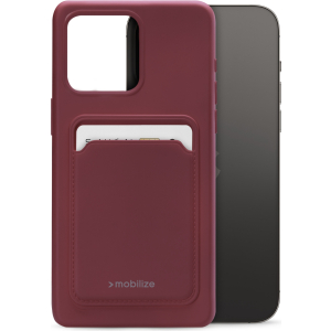 Mobilize Rubber Gelly Card Case Apple Iphone 14 Pro Max Matt Bordeaux