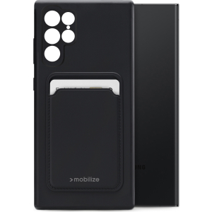 Mobilize Rubber Gelly Card Case Samsung Galaxy S23 Ultra 5G Matt Black