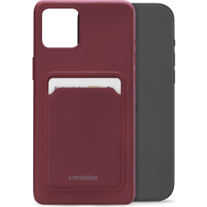 Mobilize Rubber Gelly Card Case Apple Iphone 15 Plus Matt Bordeaux