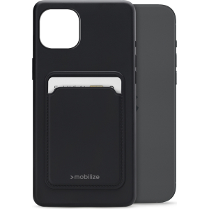 Mobilize Rubber Gelly Card Case Apple Iphone 15 Plus Matt Black