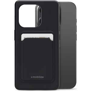 Mobilize Rubber Gelly Card Case Apple Iphone 15 Pro Matt Black