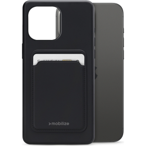 Mobilize Rubber Gelly Card Case Apple Iphone 15 Pro Max Matt Black