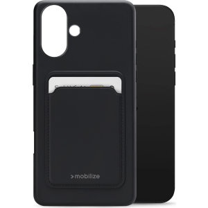 Mobilize Rubber Gelly Card Case Apple Iphone 16 Matt Black