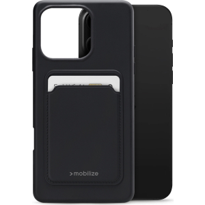 Mobilize Rubber Gelly Card Case Apple Iphone 16 Pro Max Matt Black