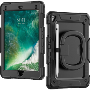 Mobilize Rotating Defender Case Stand Function For Apple Ipad 9.7 (17/18)/Air/Air 2/Pro 9.7 Black