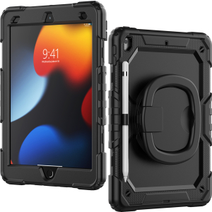 Mobilize Rotating Defender Case Stand Function For Apple Ipad 10.2 (2019/2020/2021) Black