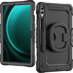 Mobilize Rotating Defender Case Stand Function For Samsung Galaxy Tab S9+/S9 Fe+/S10+ 12.4 Black