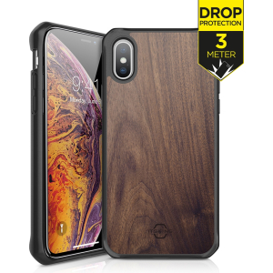 Itskins Level 2 Hybridfusion For Apple Iphone Xs Max Dark Wood
