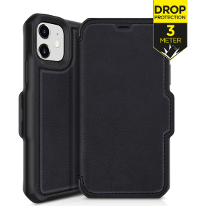 Itskins Level 2 Hybridfolio Leather For Apple Iphone 12 Mini Pure Black