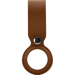 Xccess Pu Leather Airtag Loop Brown