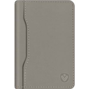 Valenta Leather Card Wallet Snap Grey