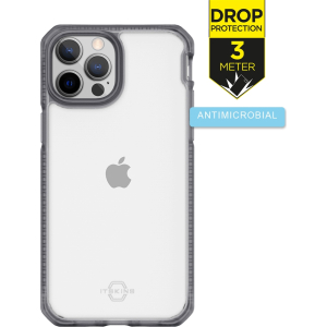 Itskins Level 2 Hybridfrost For Apple Iphone 13 Pro Max Transparent Black