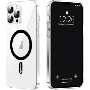 Valenta Tempered Glass Back Cover Magsafe Case Apple Iphone 14 Pro Max Clear